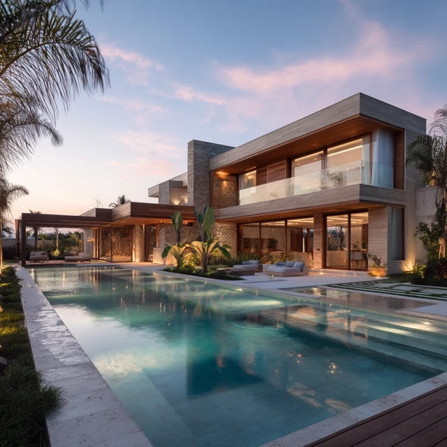 Luxury Villa in Brazil with Pool and Modern Design