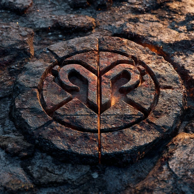 Doom Rune 4k Detailed Stone Illustration