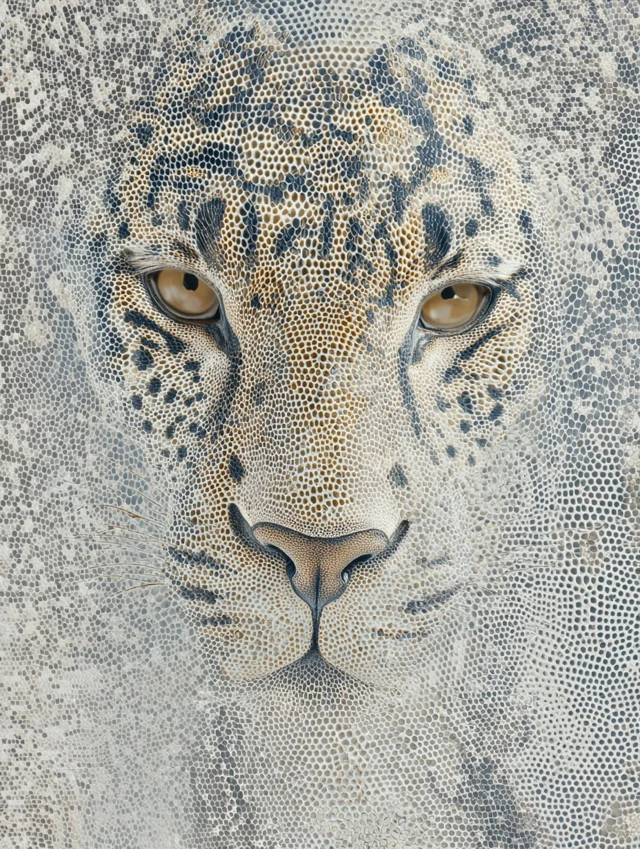 Leopard in Snakeskin Abstract Art