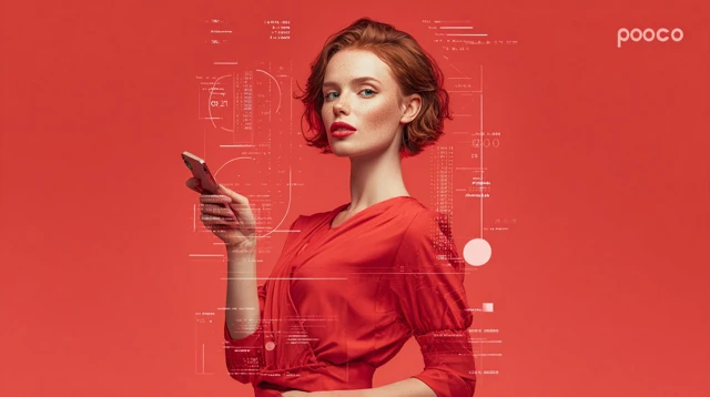 POCO Smartphone Ad Campaign Stunning Model Photo