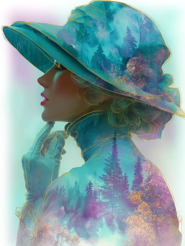 Enchanting Witch Double Exposure Art