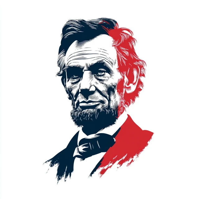 Abraham Lincoln Simple Vector Portrait Logo