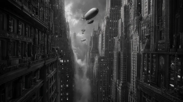 Steampunk Metropolis in a Canyon