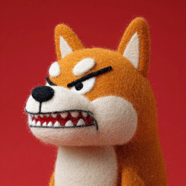 Evil Cute Shiba Inu Cartoon Illustration