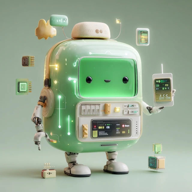Cute 3D Computing System Character