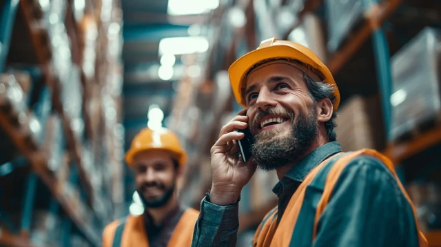 Warehouse Workers Smiling and Working