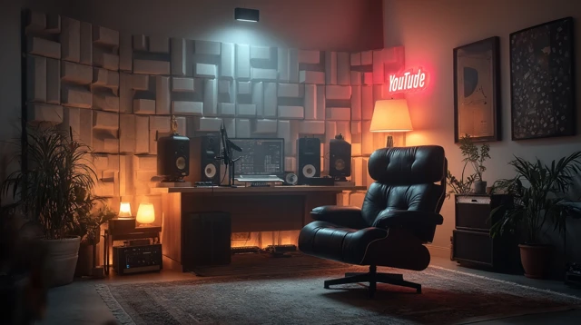 YouTube Studio Background: Minimalist Recording Setup