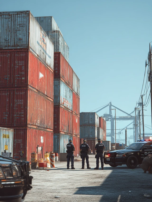 Police Investigation at Container Yard
