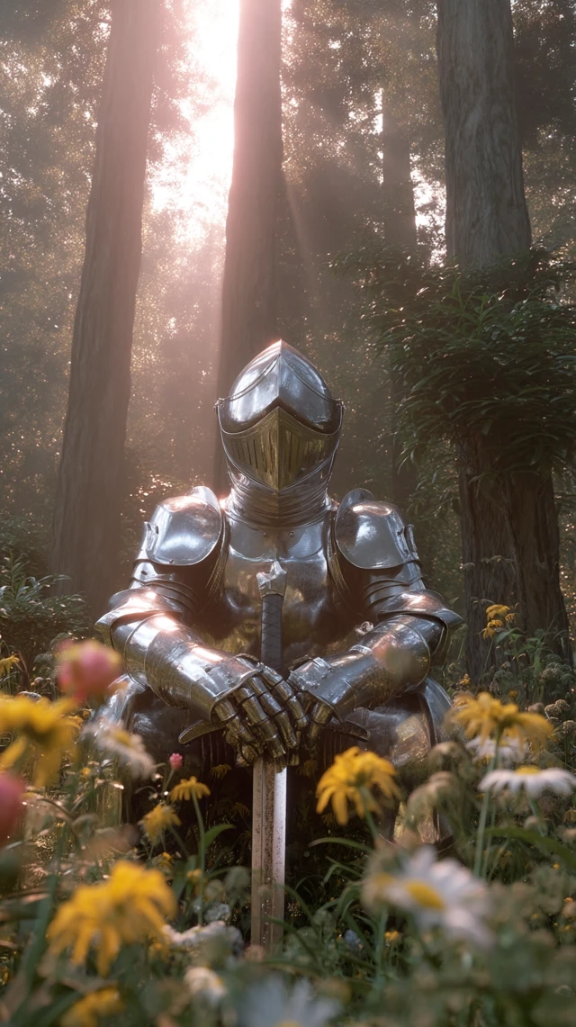 Knight in Enchanted Forest: Cinematic Portrait