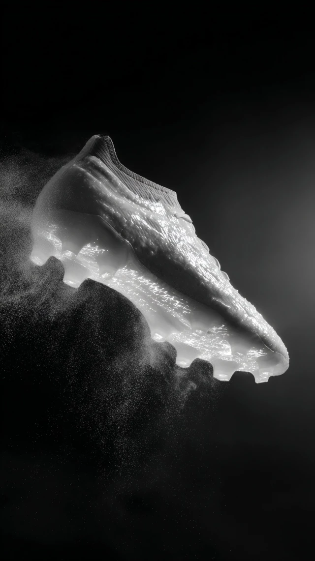 Futuristic Soccer Cleat in Motion Sportswear Ad