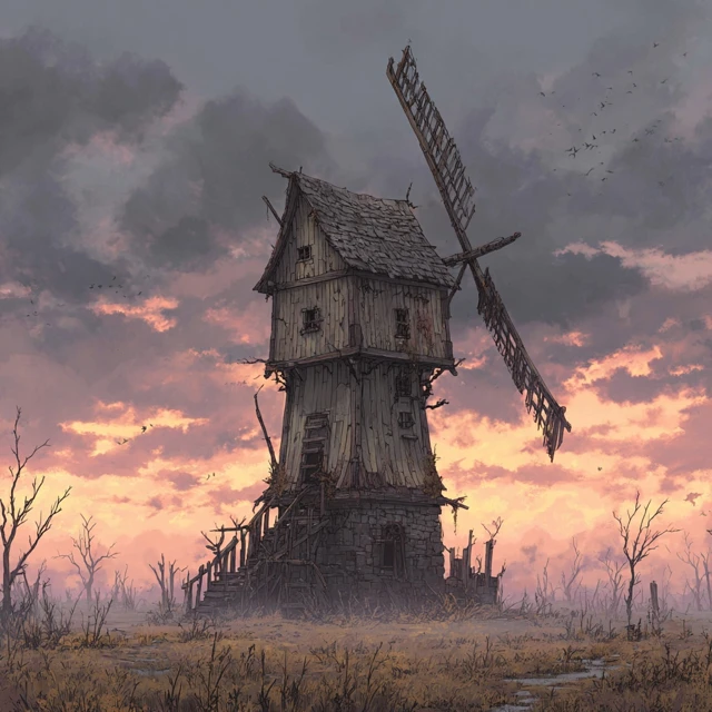Creepy Windmill in Barovia DND Art