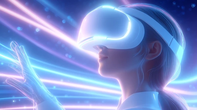 VR Experience Futuristic Tech Illustration