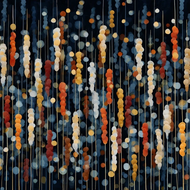 Cattails in Bermuda Inspired Abstract Art