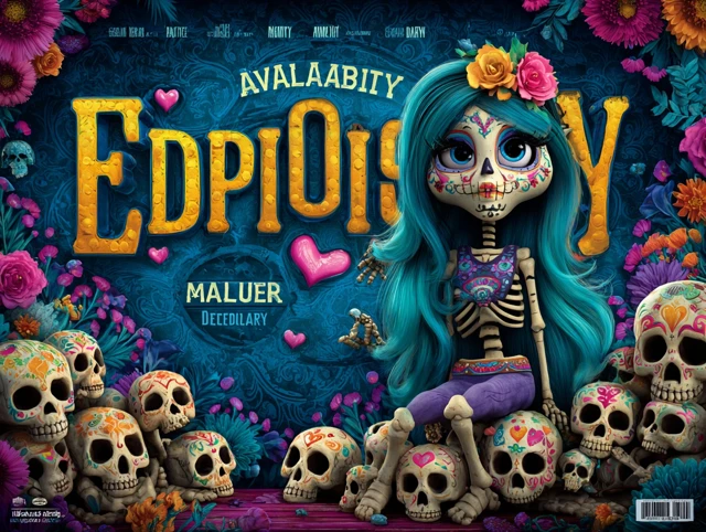 Epidemiology Sugar Skull Day of the Dead Poster