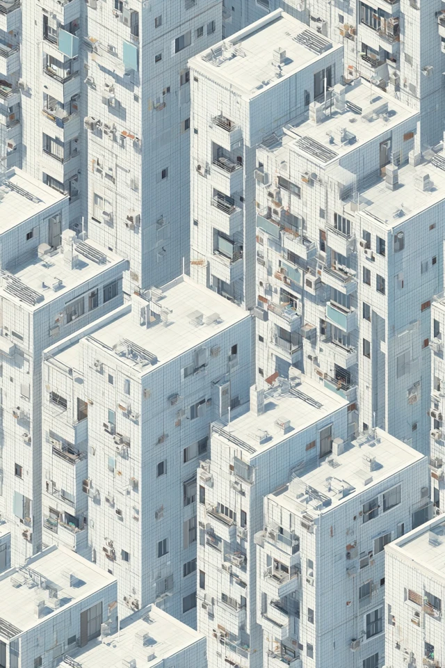Buenos Aires Apartment Blocks Isometric View
