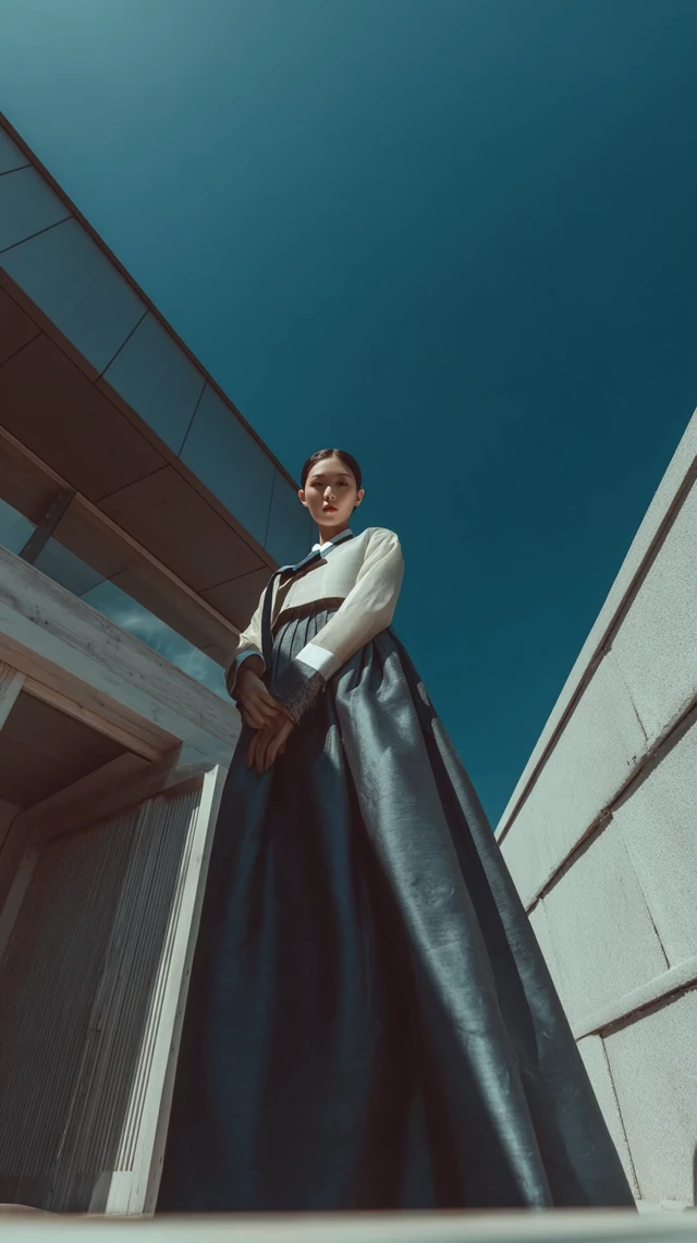 Modern Hanbok Korean Model Futuristic Joseon Street