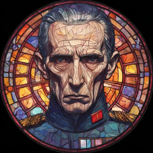 Grand Moff Tarkin Stained Glass Art