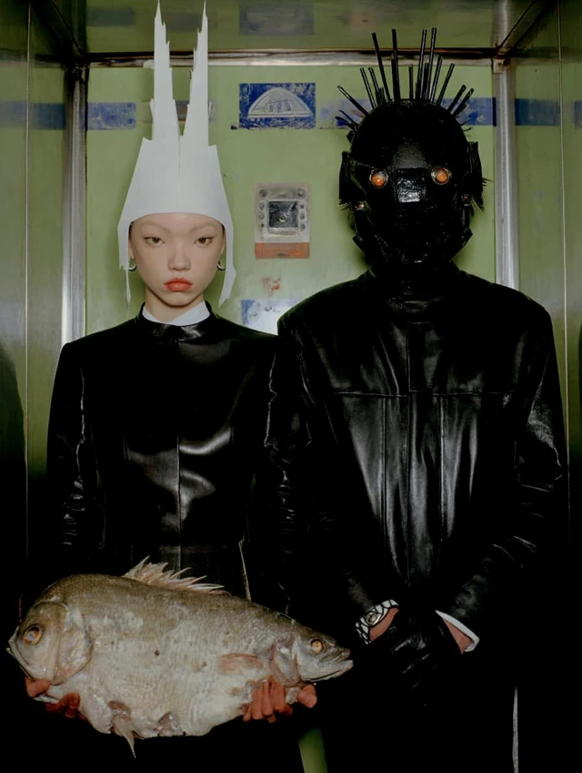Avant Garde Fashion Surreal Subway Scene