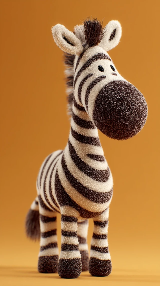 Cute Cartoon Zebra Plush Toy Design