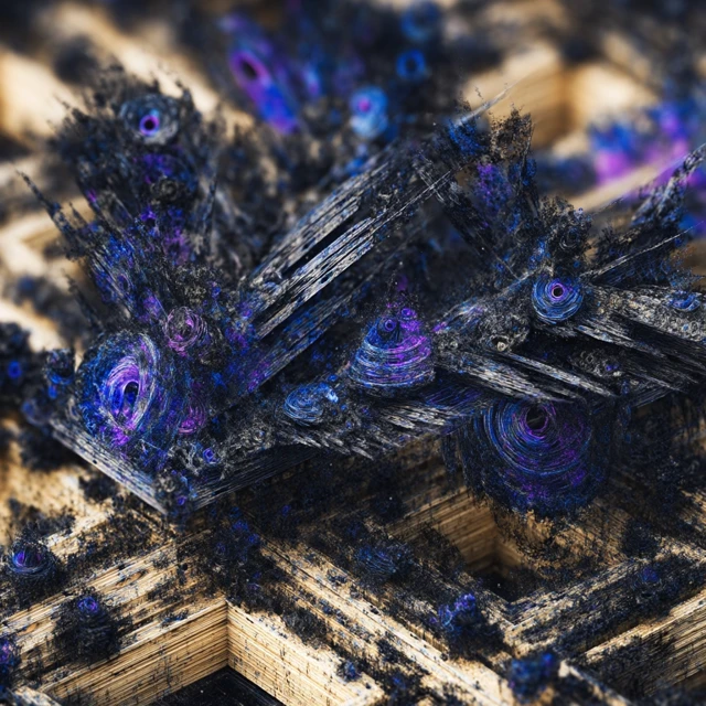 Abstract Fractal Art with Textured Details