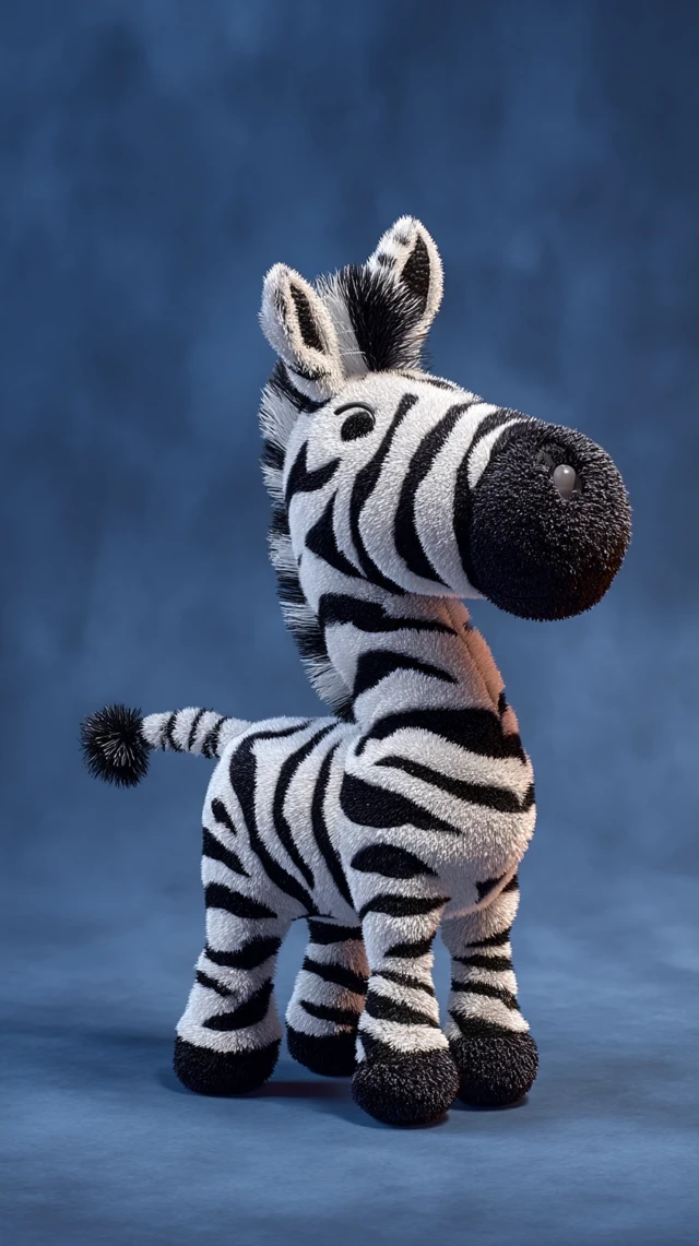 Cute Cartoon Zebra Plush Toy Design