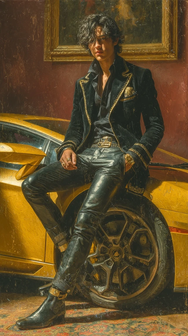 Fiery Italian Man in Milan Lamborghini Style