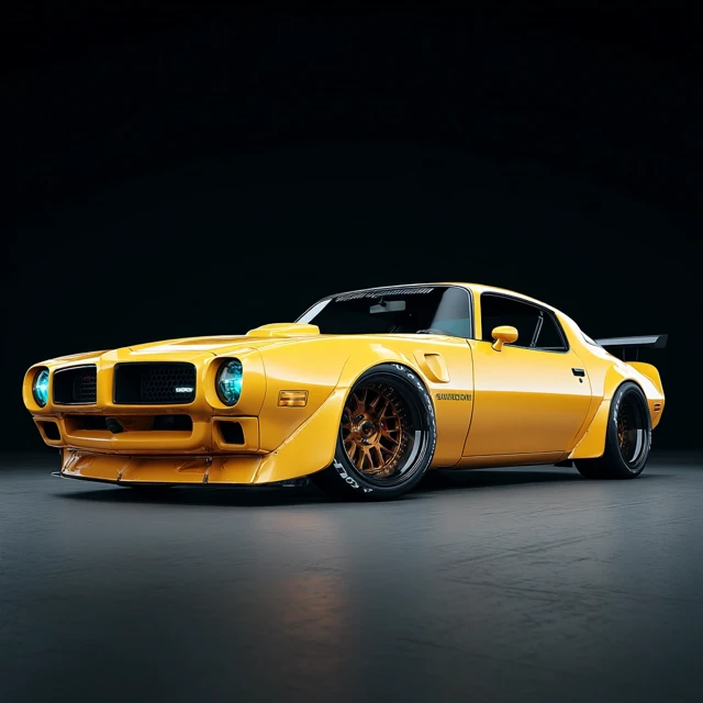 Pontiac Trans Am Restomod Retrofuturistic Studio Photography