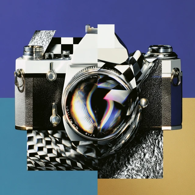 Camera Photomontage in Lichtenstein Style