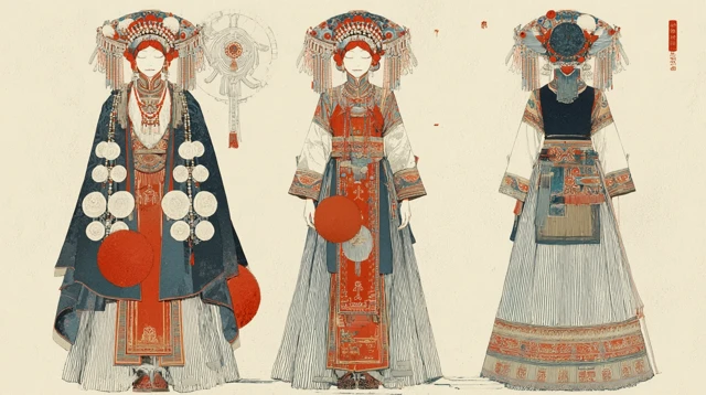 Nu Ethnic Performer Folk Costume Fashion Illustration
