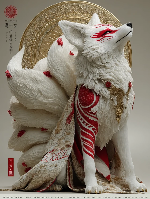 Anime NineTailed Fox Divine Art