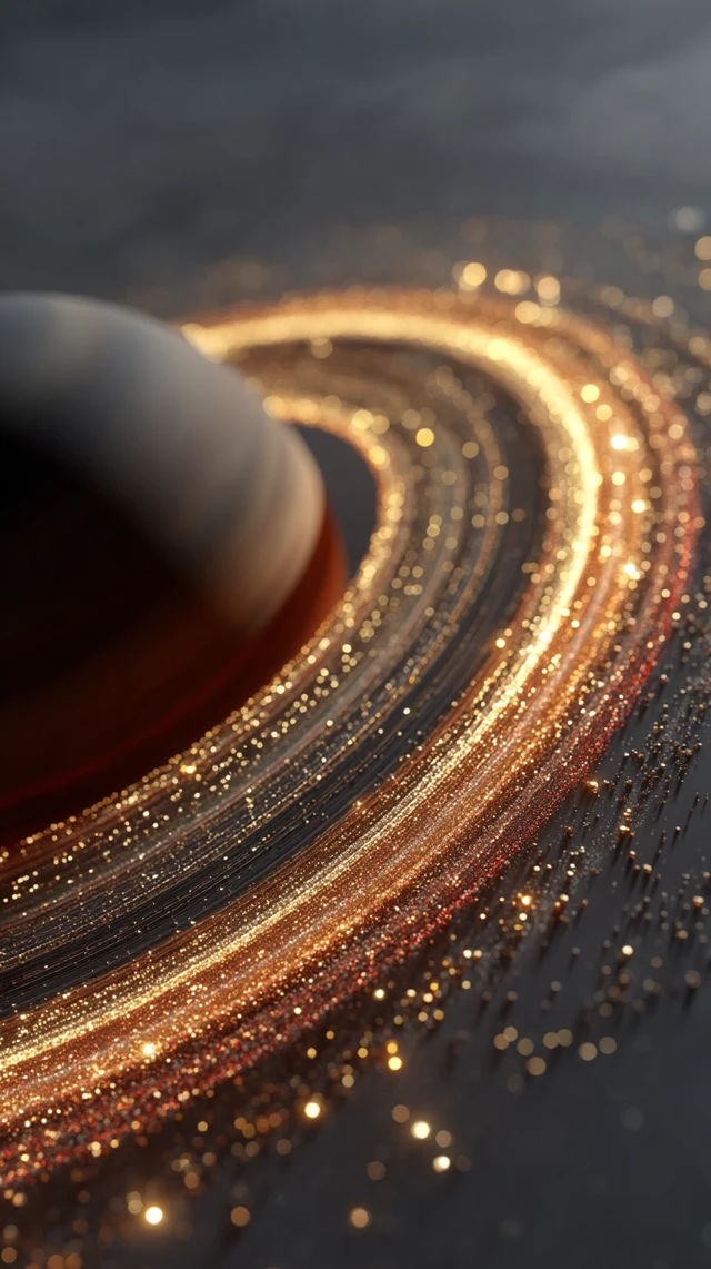 Enigmatic Planet with Swirling Dust Rings