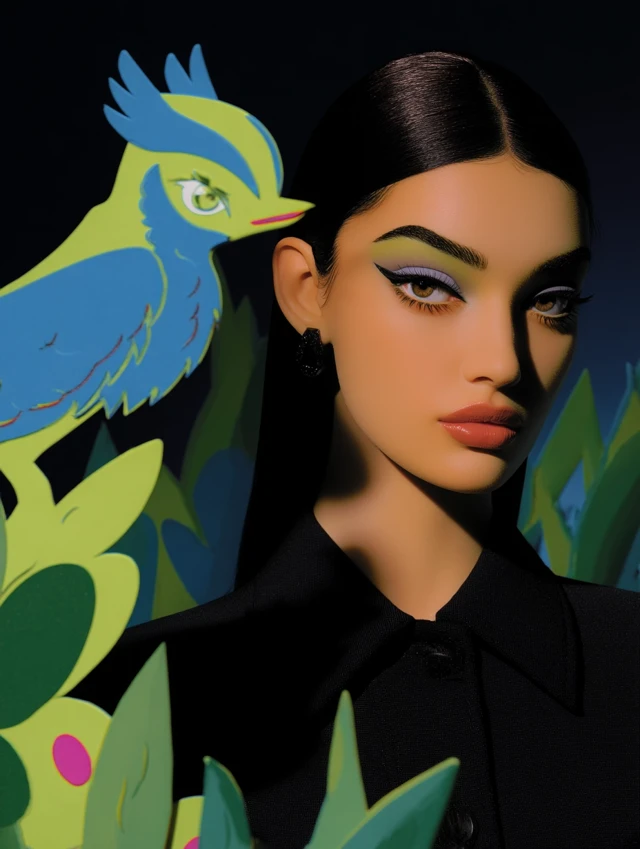 Fashion Editorial: Surreal Magazine Cover with Model