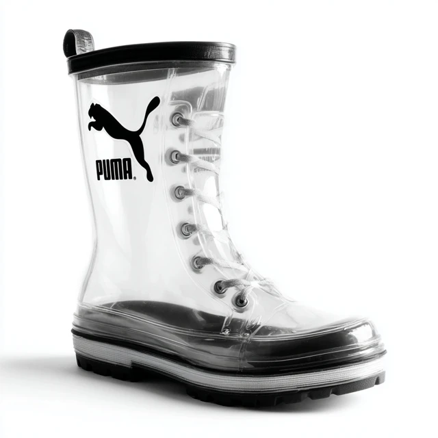 Transparent Puma Boot Product Photography