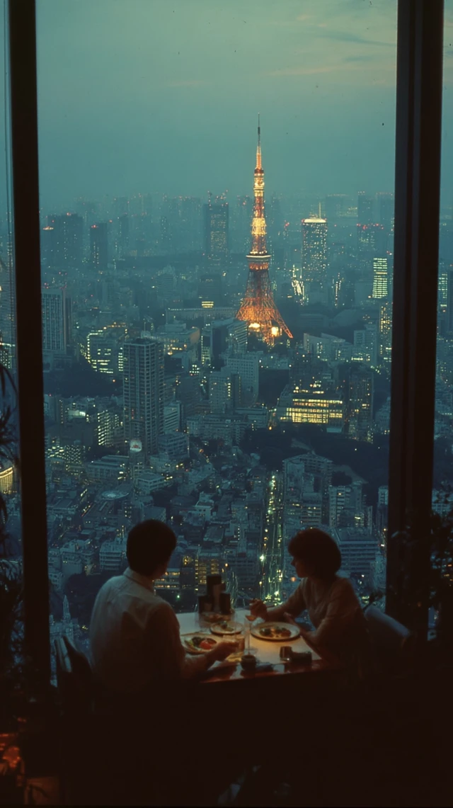 Romantic Dinner in Tokyo 1990s View