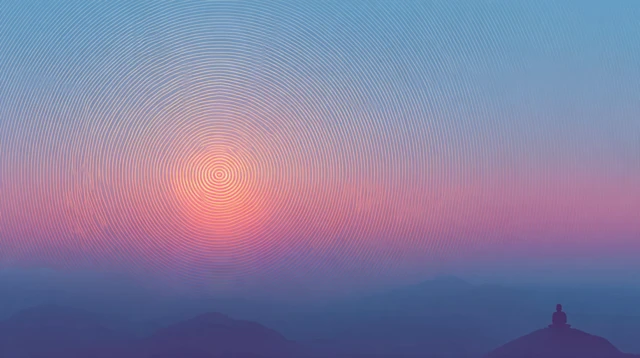 Psychedelic Sunset Illusion with Shaman