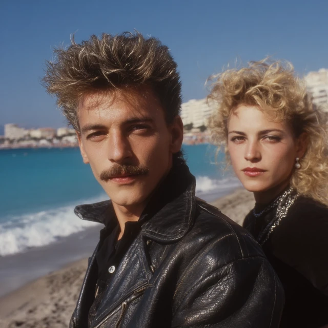 1980s Italian Beach Photo Couple