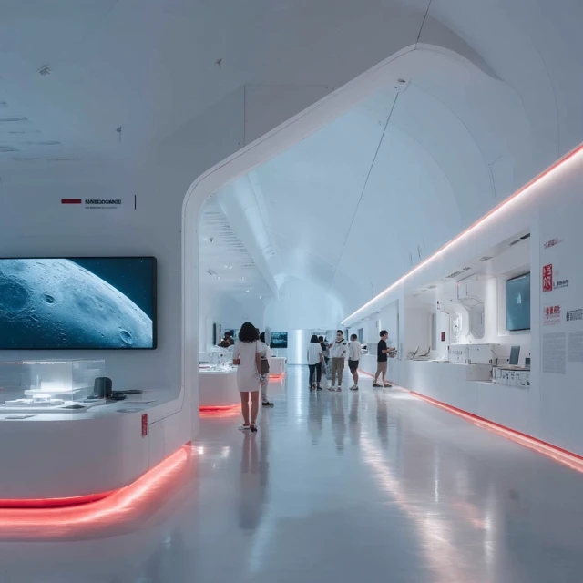 Modern High Tech Museum Interior Design