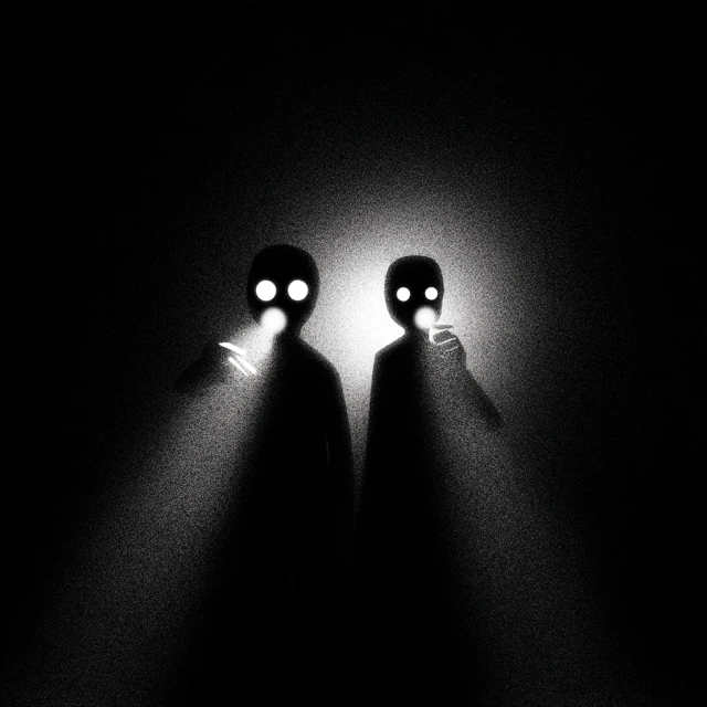 Anime Silhouettes in Darkness