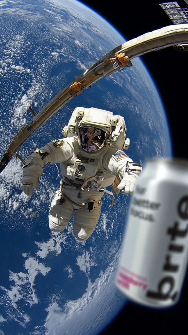 Astronaut in Space Energy Drink Raspberry Mint