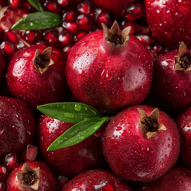 Juicy Pomegranates Macro Photography Fresh and Delicious