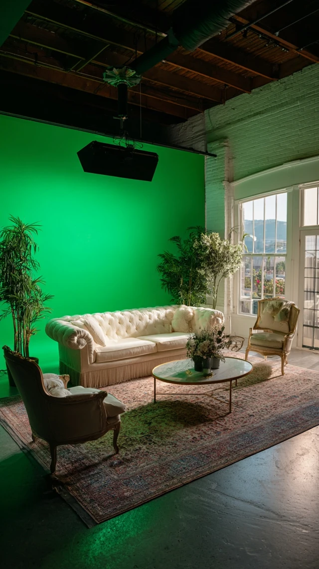 Vibrant Living Room Greenscreen Overlay For TikTok