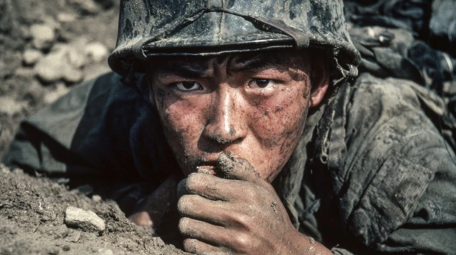 Korean War Soldier Emotional Portrait 1952