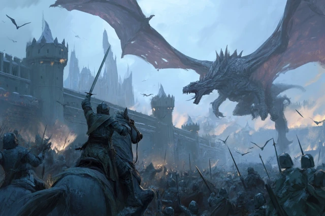 Epic Siege Battle Undead Forces vs City Walls