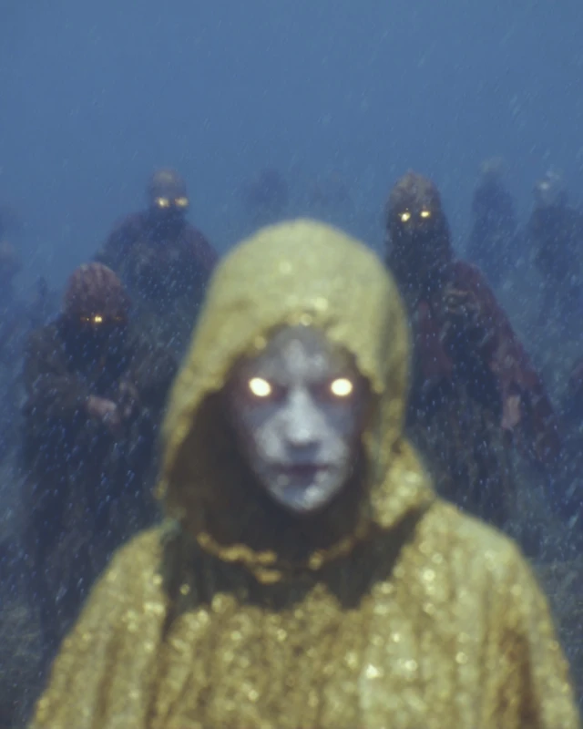 Mysterious Figure Spying on a Kingdom Party