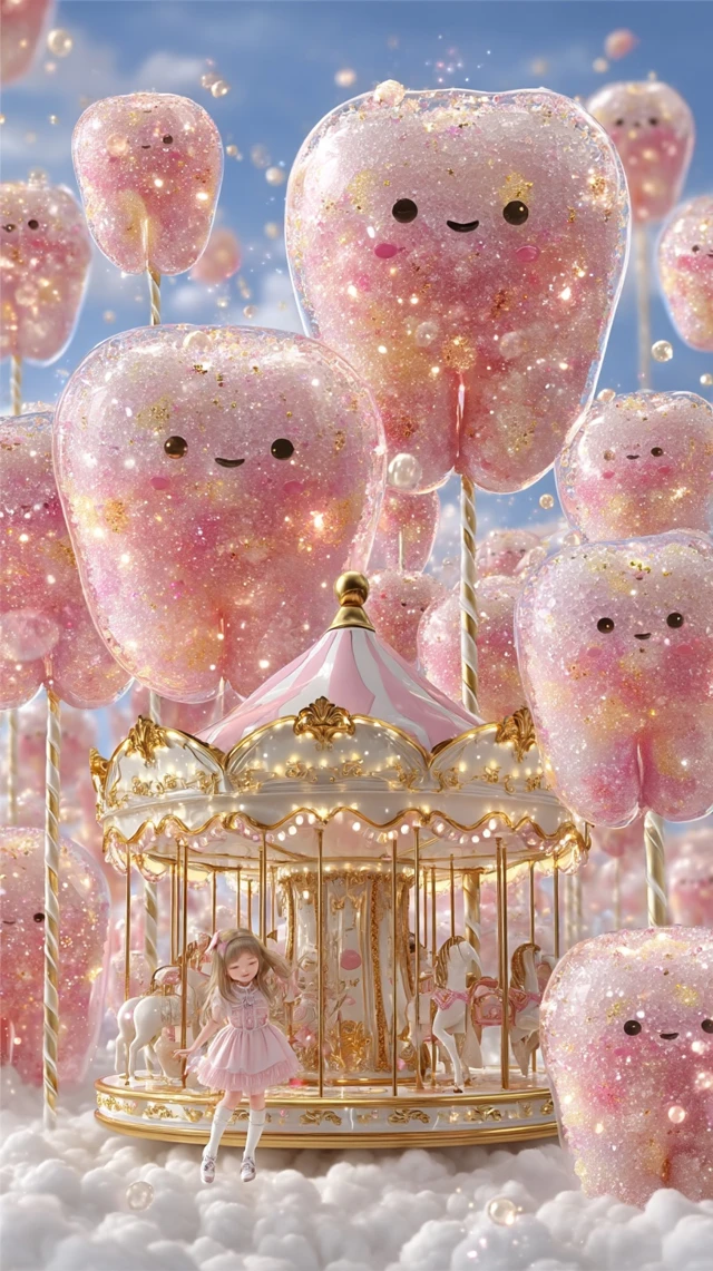 Dreamy Dental Wonderland Cute Cartoon Art