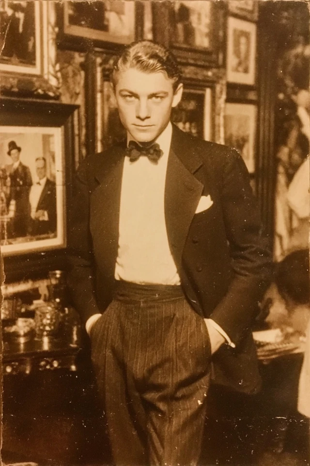 Wealthy Heir 1940s Portrait Black and White Photography