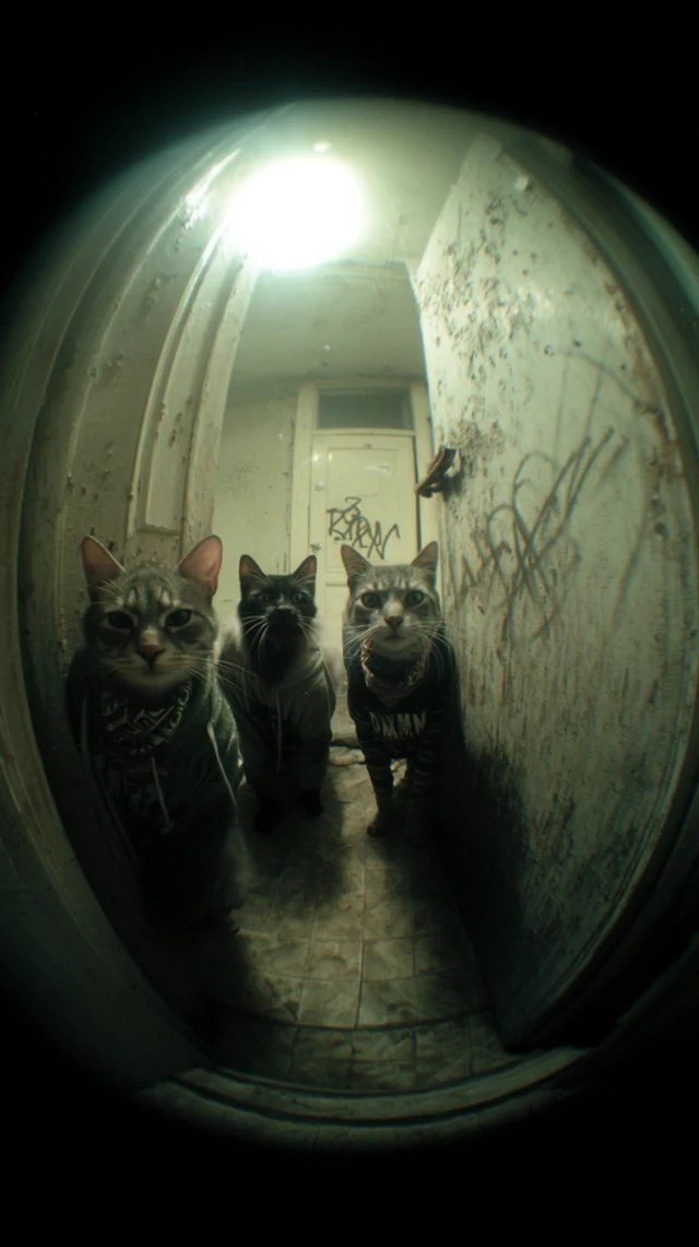 Angry Cats Gang in Soviet Russia: Grimy and Intimidating