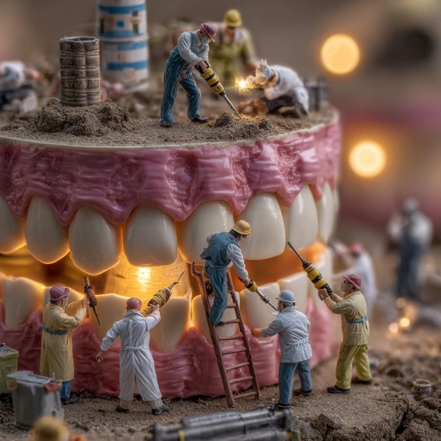 Miniature Diorama of Teeth Builders