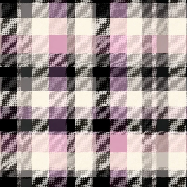 Pastel Tartan Plaid Pattern in Pink Purple and Black