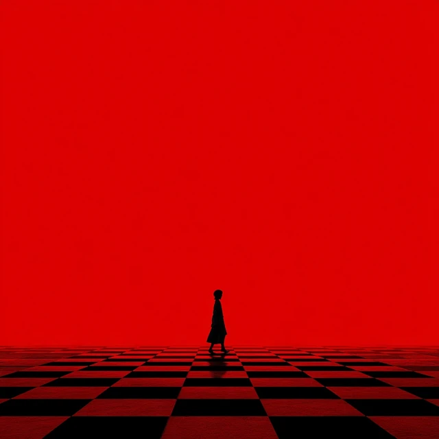 Minimalist Movie Poster Silhouette Chess Field